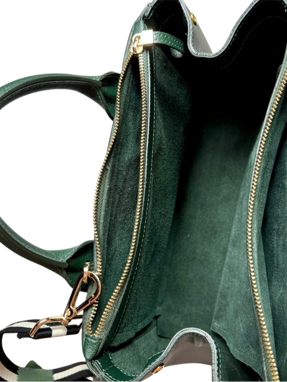Teddy Blake Bella Vitello Italian Bag avocado dark green NWT - Picture 15 of 16